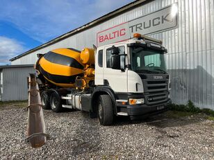 camion malaxeur SCANIA P380, 8x4 MIXER + 9m PIPE + REMOTE