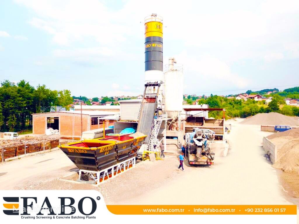 FABO CENTRALE À BÉTON COMPACTE À GODET 60 M3/H | STOCK neuve